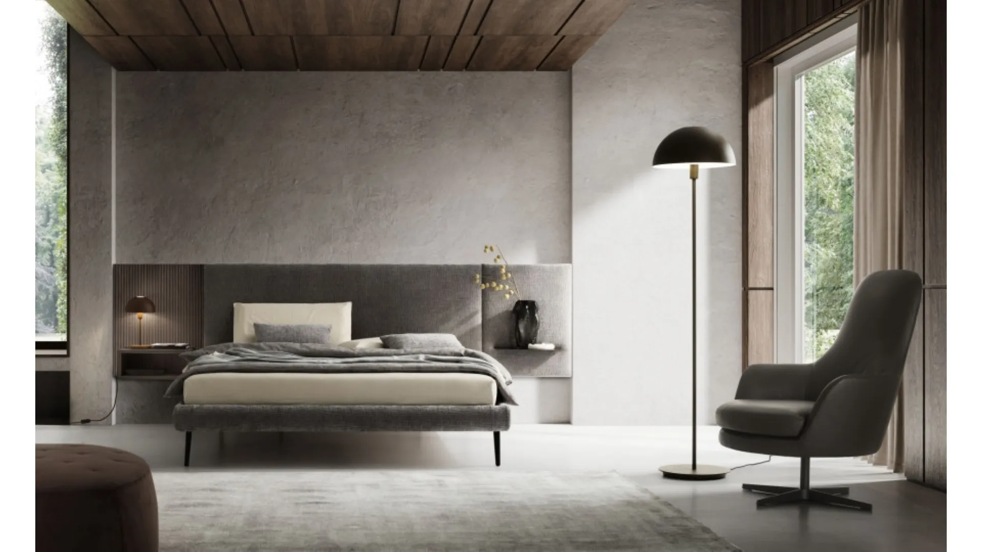 Letto in tessuto Wall di Le Comfort